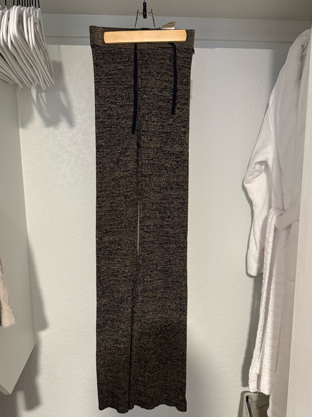 Scotch & Soda Gold Marled Boot Cut Knit Pants